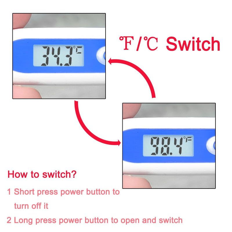 [Australia - AusPower] - Oral Thermometer, Digital Thermometer for Fever (A, Pack of 4) A 