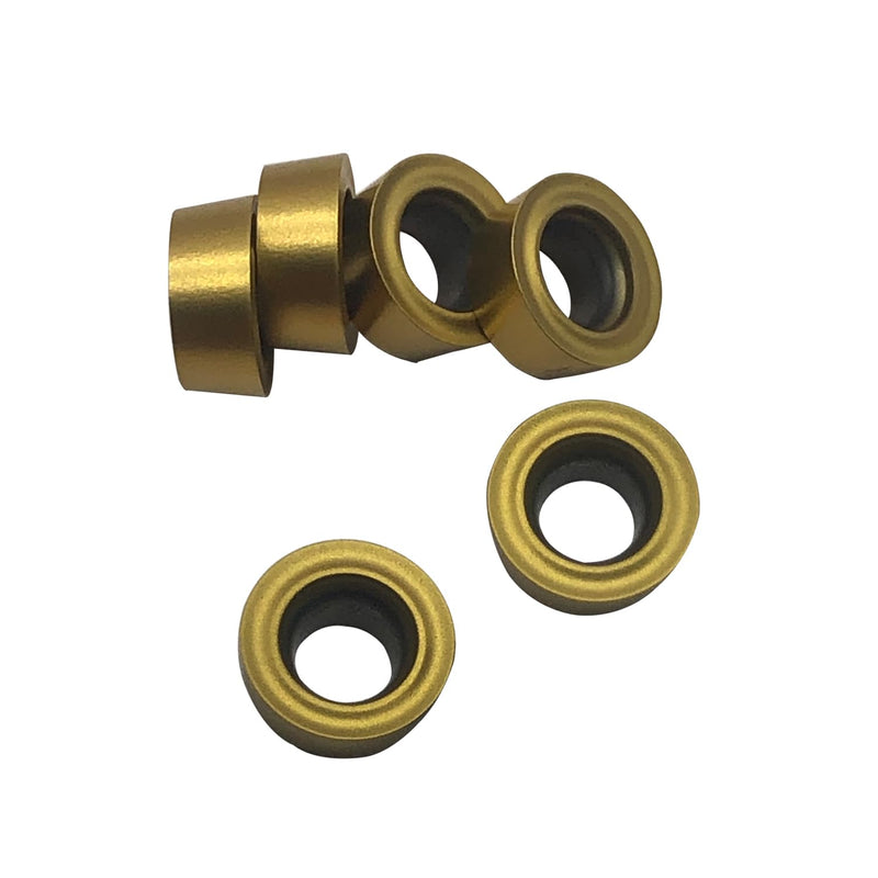 [Australia - AusPower] - 3/8” 1/2" SRACR SRACL SRDCN1010/1212 H06 Lathe Turning Holders Lathe Turning & Profiling Tool Holder with RCMT0602 Round Carbide Milling Inserts (10pcs RCMT0602MO(gold)) 10pcs RCMT0602MO(gold) 