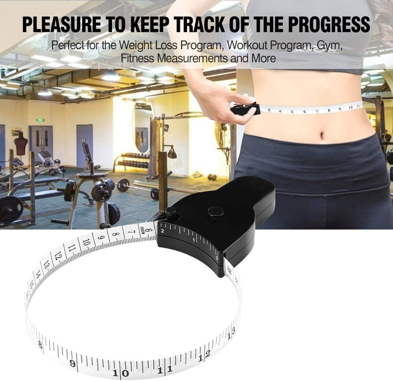 [Australia - AusPower] - Automatic Telescopic Tape Measure, Body Measure Tape 60 inch (150cm), Self-Tightening Retractable Measuring Tape for Body Accurate Way to Track Weight Loss Muscle Gain by One Hand, 4 Pcs 