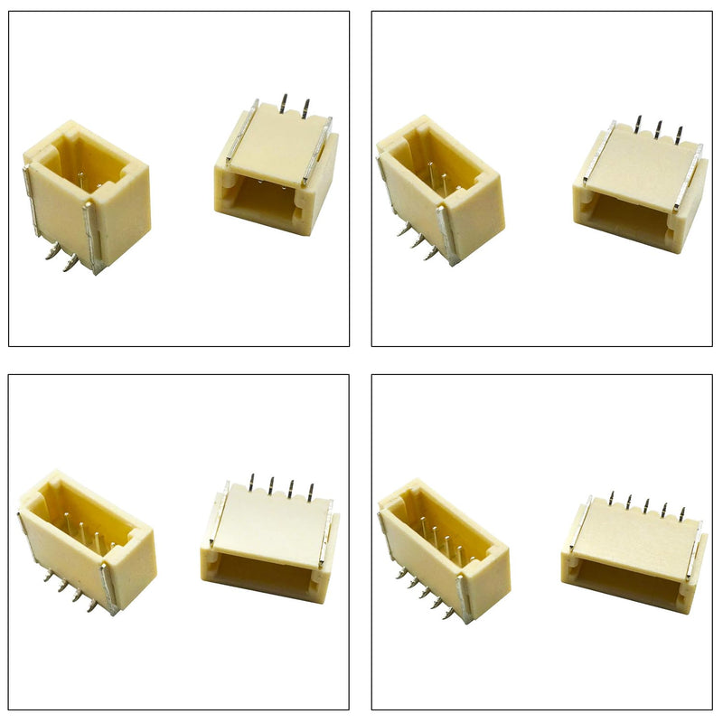 [Australia - AusPower] - JST Connector Kit, SH1.0 SMT Header Jst 1mm Pitch IC Socket Plugs Adapter, JST-SH 2/3/4/5/6/7/8/9/10/12Pin SMT Header Surface Mount Mounting Top Type Vertical Header (SH1.0-SMT-Ver) JST-1.0MM-SH-SMT-Vertical Header 