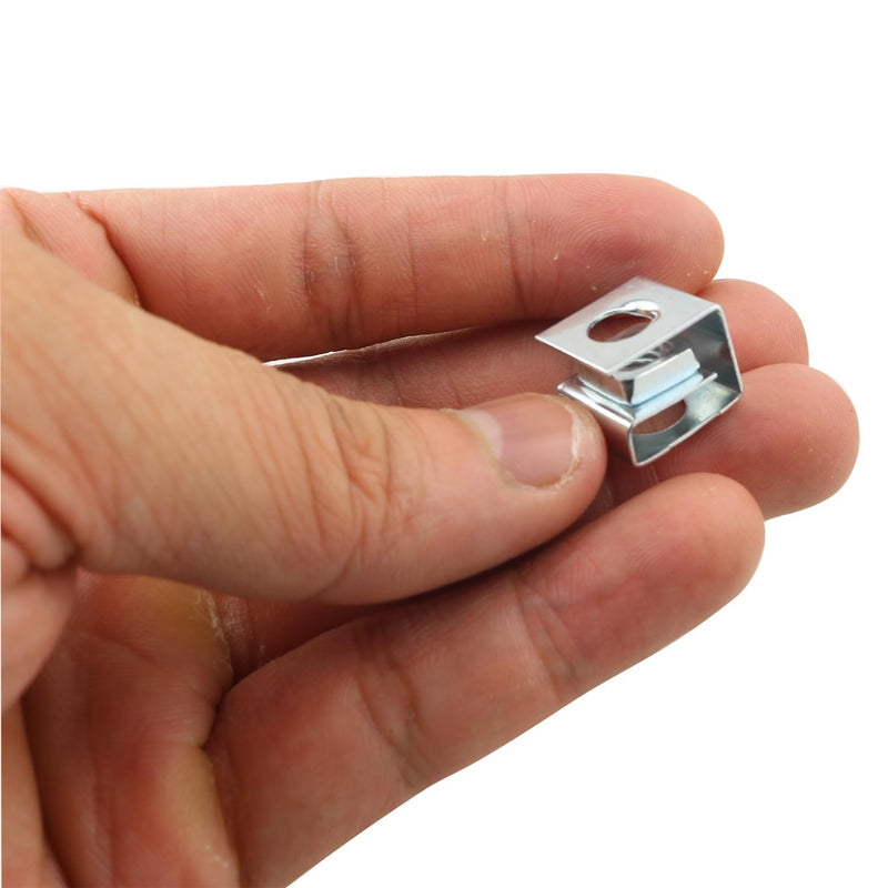 [Australia - AusPower] - 12Pcs M6 Cage Nuts Carbon Steel 10-32 U-Shaped Slide-on Cage Nut,Clip-On Nuts 