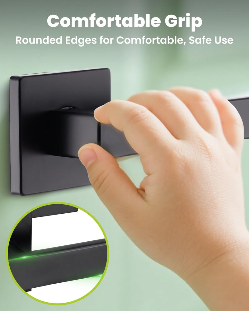 Passage Door Lever Dummy GreenShield Exterior Interior Door Handle for Hallway Closet Heavy Duty Non-Locking Lever Sets No Key Door Knob for Right Left Handed Door (1 Pack, Matte Black) 1 Pack Passage Matte Black