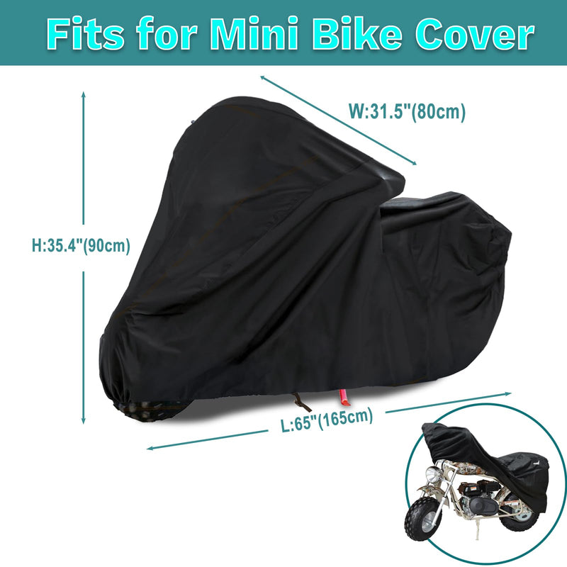 QYMOTO CT200U Mini Bike Cover, Outdoor & Indoor Full Covers Waterproof Windproof for Mini Dirt Bike, Electric Bike Bicycle Cover Coleman CT200U-EX CT100U BT200X Axis M200 All Weather Protection