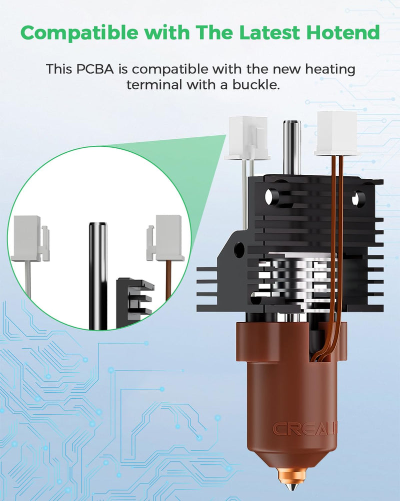 Creality 2025 New Version K1 Series Hotend PCBA Adapter Board, K1 SE Hotend Toolhead Module, T9_GD32F303CBT6 NOZZLE-C-V13 HQPCB-2 PCBA Breakout Module Replacement for 3D Printers K1 SE/K1C/K1/K1 Max K1 Series Hotend Adapter Board