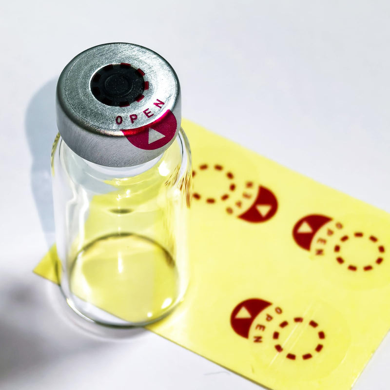 Laboratory Circle Sealing Sticker Self Adhesive Sealing Labels for Aluminum Plastics Caps, Leak-Proof,20pcs (for 13 mm Cap) 20pcs For 13 mm cap