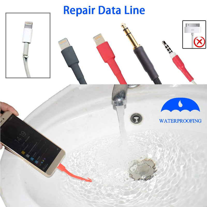 [Australia - AusPower] - Dual Wall Heat Shrink Tubing 3:1 Ratio Heat Activated Adhesive Glue Lined Marine Shrink Tube Wire Sleeving Wrap Protector Black and Red, 2 Pack, 1.2M/4FT (Dia 25.4mm (1”)) Dia 25.4mm (1”) 