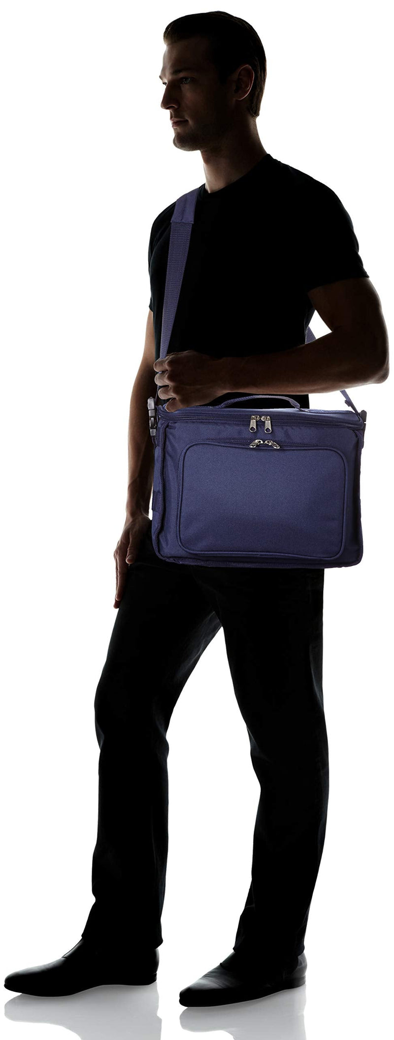 GIMA Utility multi pocket bag, nylon, blue color, for nurses, doctors, therapists, sold empty, organizer bag