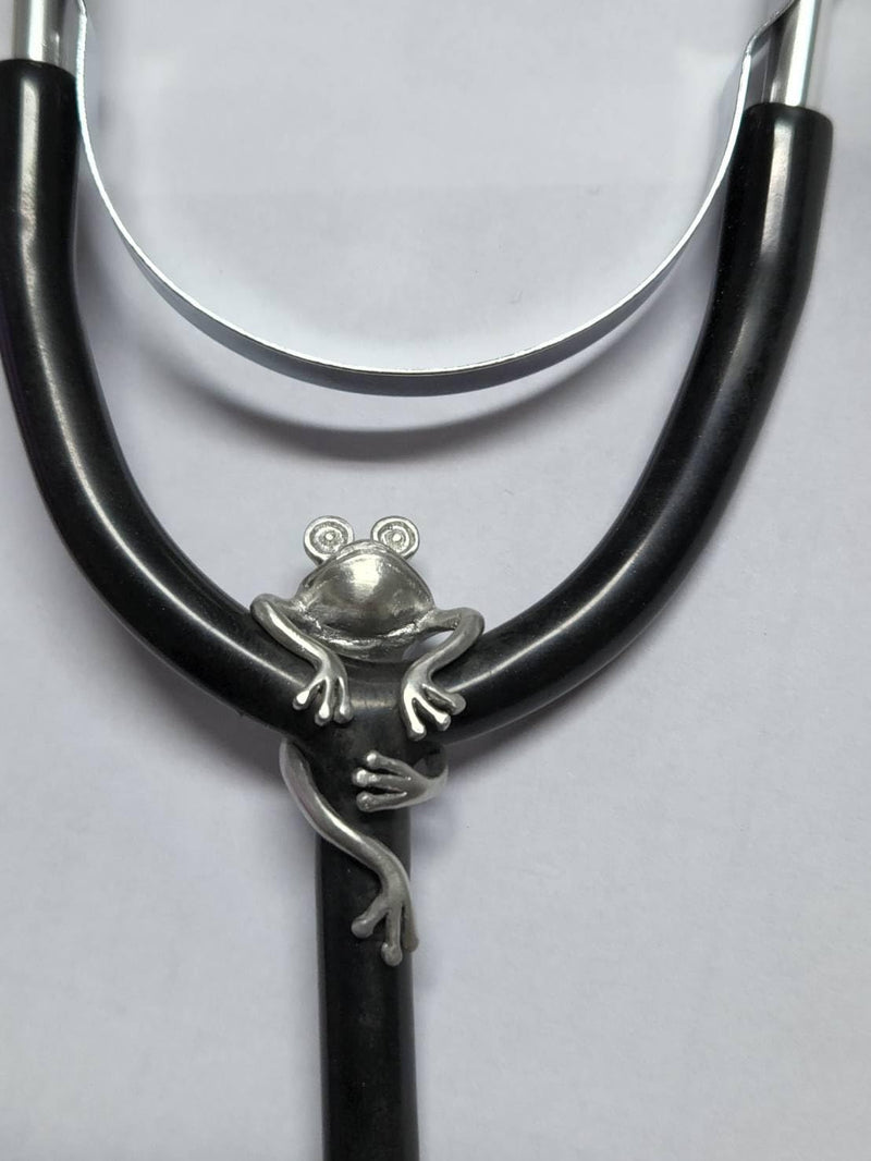 [Australia - AusPower] - QUINNLYN & CO. Frog Stethoscope Charm - Hop into Caring with this Whimsical and Fun Medical Accessory, RN Nurse Charms 