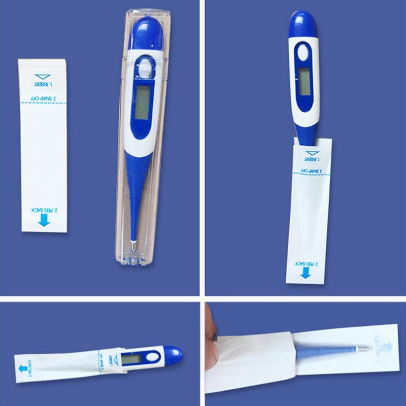 [Australia - AusPower] - 100 Pcs White Disposable Probe Covers for Digital Oral Thermometers Rectal Thermometer Sleeves Universal Probe Covers for Thermometer Safe, Sanitary, Healthy, Oral Thermometers 
