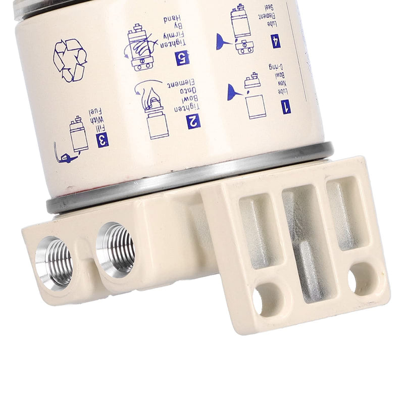 [Australia - AusPower] - Aramox Fuel Filter Water Separator, Marine Spin-On Fuel Filter Water Separator 30 GPH Flow Rate with Self-Bleeding Drain R12T Replacement 