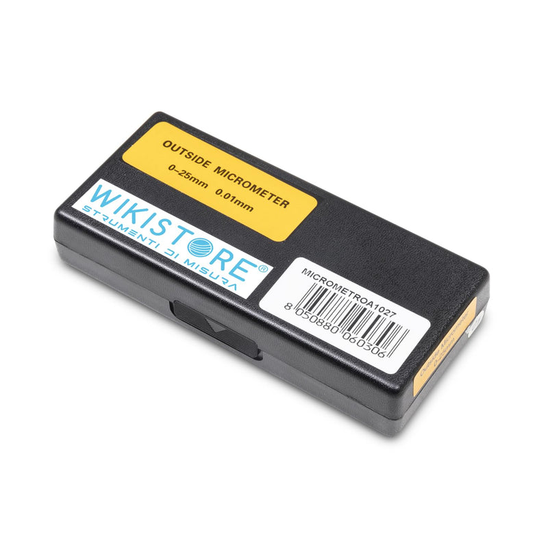 [Australia - AusPower] - WIKISTORE Professional Micrometer 0-25 mm, Centesimal Micrometer, Industrial Precision with Aluminium Alloy Arc, Friction System and Lever Lock, Precise Work Tool 