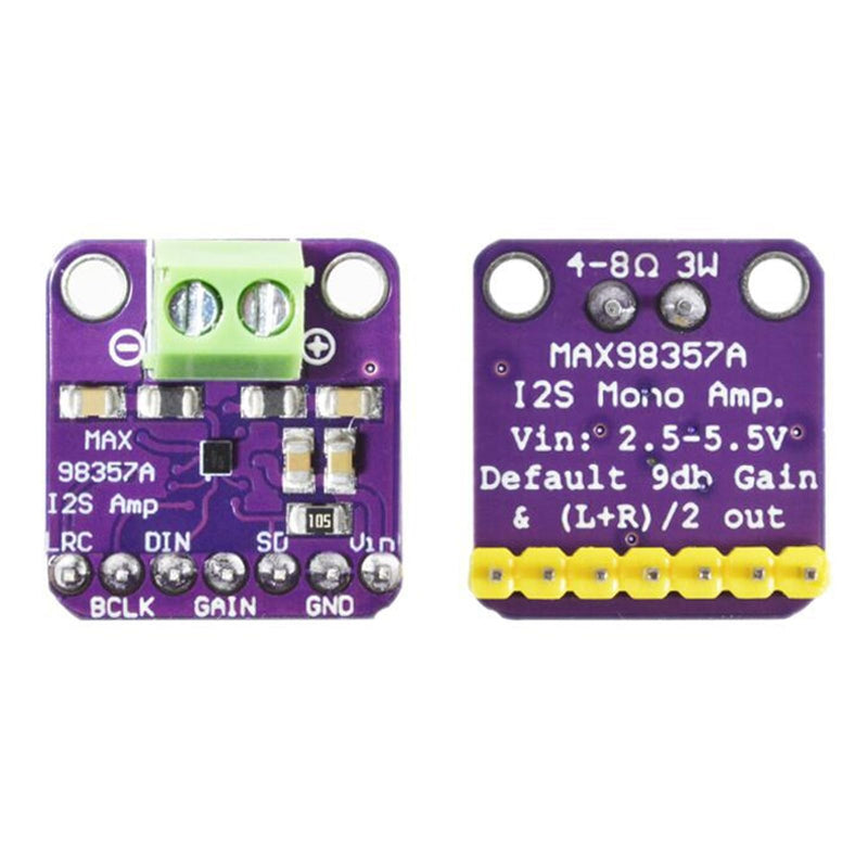 2 x MAX98357A I2S 3W Mono Amplifier Class with 20 x 20 cm Dupont Cable | D filterless amplifier breakout module, DAC decoder module audio board with wide application range