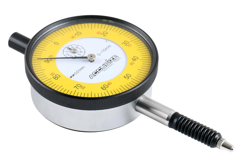 [Australia - AusPower] - Accusize Industrial Tools 0-1mm x 0.01mm Plain Back IP54 Shockproof Metric Dial Indicator Premium Grade, P900-S002 
