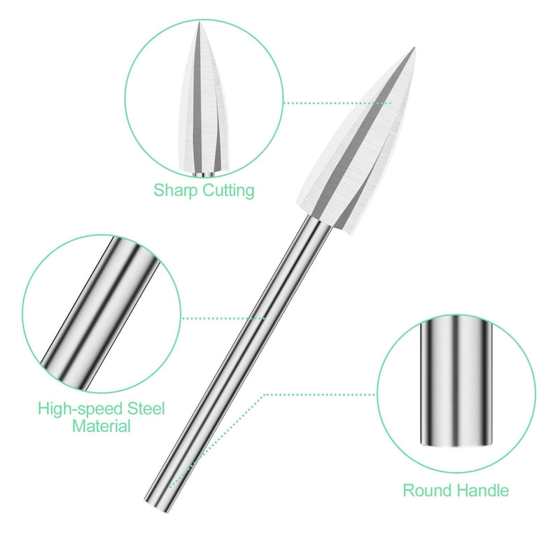 5 Pieces Wood Carving Tool Wood Cutter Wood Carving Drill Bits Set, Carving Drill Wood Carving Tools, Accessories Wood Engraving Tool, Wood Carving Accessories, Wood Carving Drill Bit