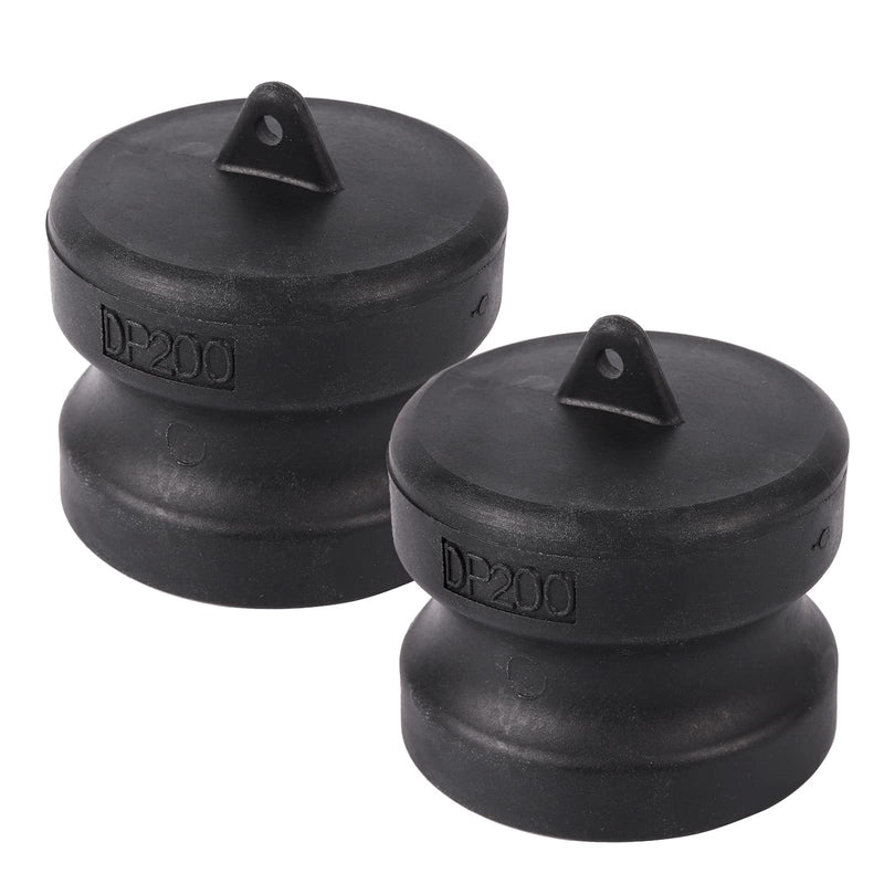 [Australia - AusPower] - Polypropylene Cam and Groove Hose Fitting,Standard Type DP Camlock Fittings Dust Plug 2 Inch (2Pcs/Pack) 