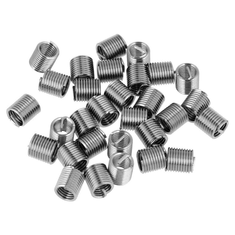 [Australia - AusPower] - XT AUTO 30pcs Stainless Steel M8 x 1.25mm Thread Repair Insert Kit Compatible Hand Tool Set for Auto Repairing 
