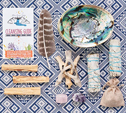 Home Cleansing & Smudging Kit with White Sage, Palo Santo Plus