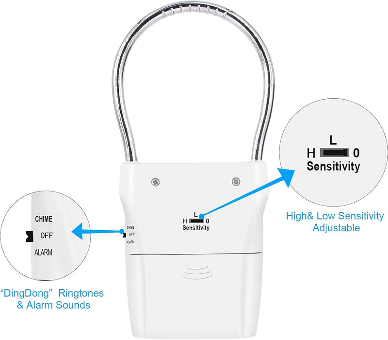 [Australia - AusPower] - Door Handle Alarm with Vibration Triggered 120dB Alarm Audible up to 550FT Away Hangs on Door Knob or Handle for Travelling, Hotel, Apartment, Home Security(Pack of 2) 