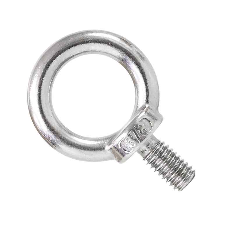 [Australia - AusPower] - 4 Packs 316 Stainless Steel 3/8" UNC Eye Bolt, Machinery Shoulder Eyebolts, Lifting Ring Threaded Eyebolt 3/8" 4 