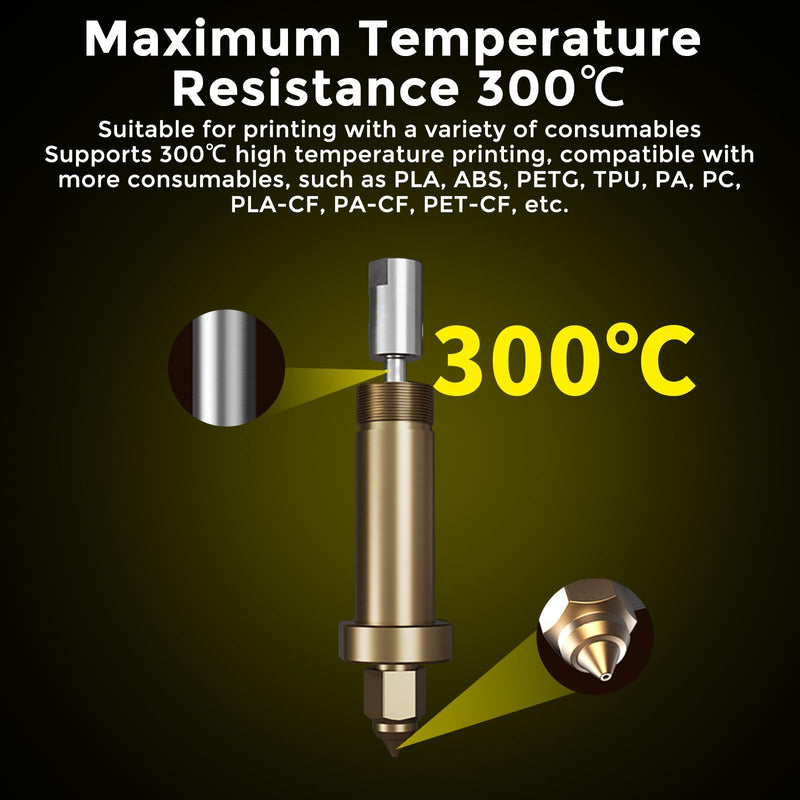 Creality Official Ender 5 Max Hotend Kit, Ceramic Heating Block Kit Quick-swap Nozzle High Flow Printing Hotend Kit 300°C High Temperature Resistance 700mm/s High-Speed for Ender 5 Max 3D Printers