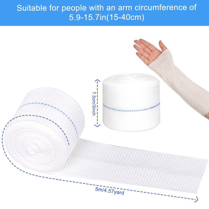 [Australia - AusPower] - Elastic Tubular Support Bandage Comfortable Cast Stockinette Tubing Compression Tube Sleeve Bandages for Arm Leg Knee (3 Inch x 5.47 Yard) 