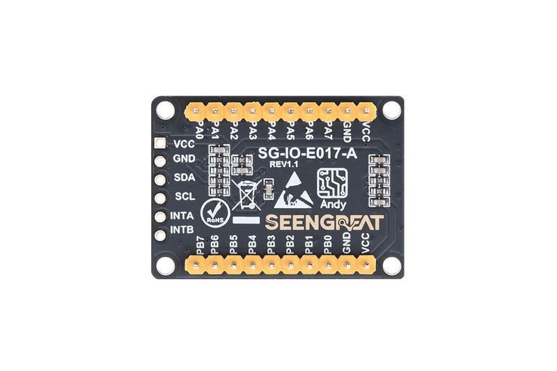[Australia - AusPower] - XICOOLEE MCP23017 IO Expansion Board Module, 16 I/O Pins for Raspberry Pi for Arduino STM32, Onboard 3 Digit DIP Switch, I2C Interface, 3.3V/5V Level 