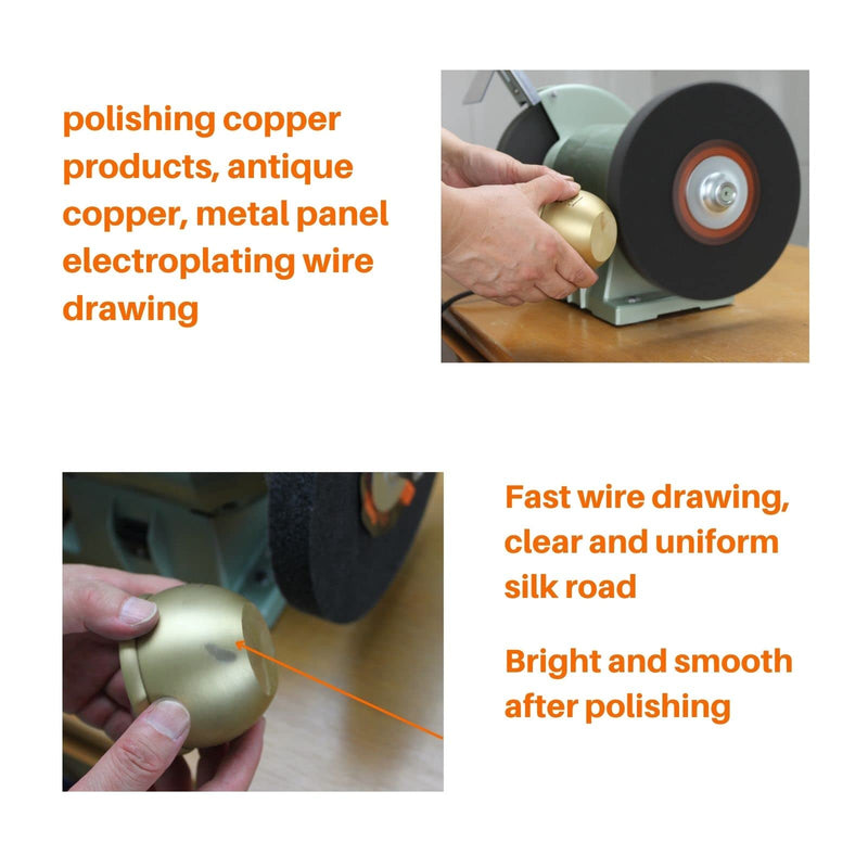 [Australia - AusPower] - Brushed Nylon Fiber Buffing Wheels 8 Inch 5P Hardness. for Bench Grinder Polishing Machine. Polishing Soft Materials Such as Copper and Aluminum. 5/8 Inch Arbor, 1 inches Thickness, 180 Grit 