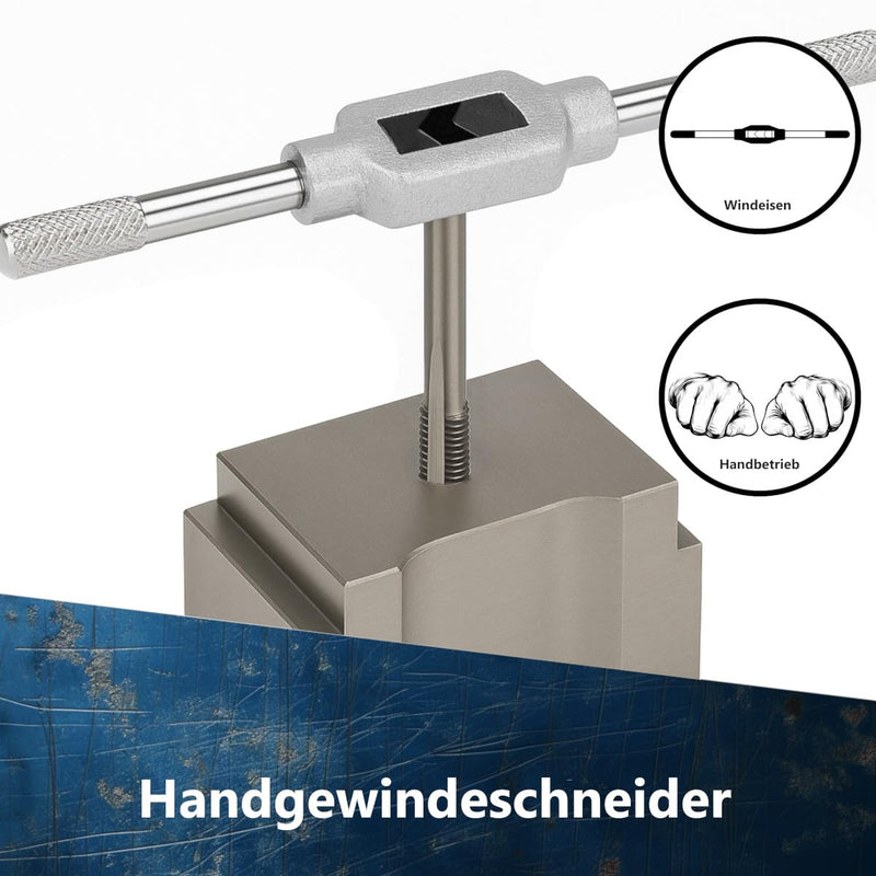 [Australia - AusPower] - AM-Zerspanungstechnik Tap Cutter Set M14 x 1.5 Taper + Finishing Tap Set 2 Pieces Hand Tap (M14 x 1.5) M14x1,5 