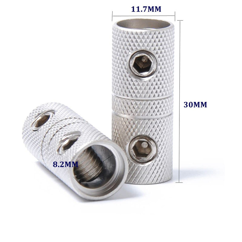 25 mm² Butt Connector Audio Battery Cable Lug with Hose Cable Connection 4AWG 2 Pieces 25 mm²