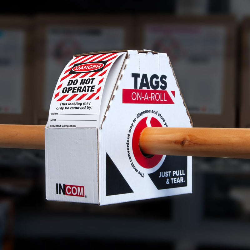 [Australia - AusPower] - INCOM Manufacturing Inspection Tags On A Roll, Safety Inspection, Heavy-Duty Polytag Stock, Waterproof and Tear-Resistant, Green On White, 6.25 Inch X 3 Inch X 10 Mil Thickness, 100 pack, RT8004C 