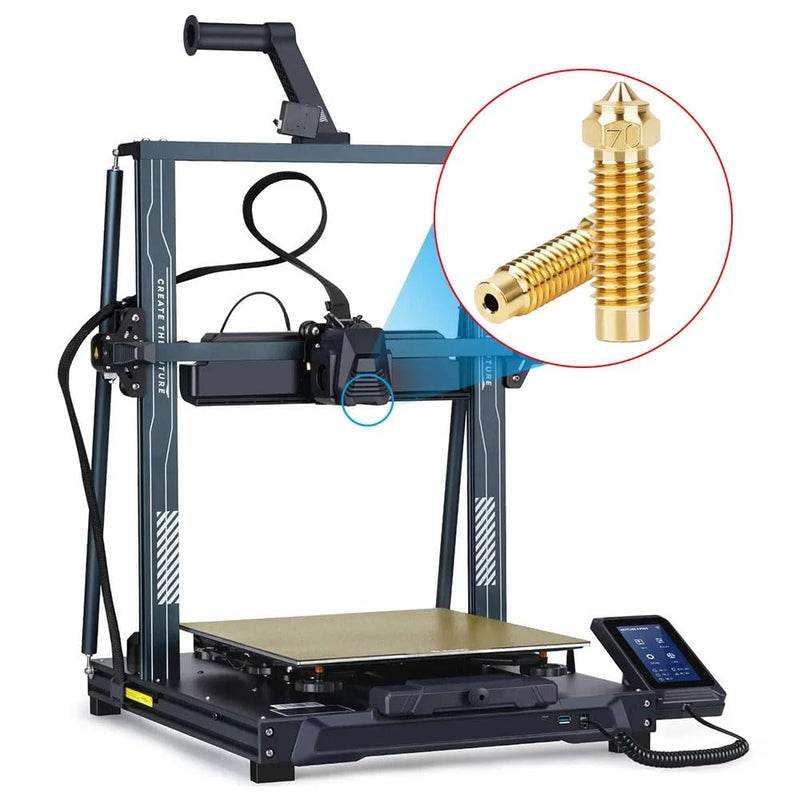 3D Printer Neptune 4 Plus/Neptune 4 Max Nozzles Kit Extruder Hotend - Included 5pcs 0.4mm+1pc 0.6mm+1pc 0.8mm+1pc 1.0mm Brass Nozzles, 2pcs 0.4mm Hardened Steel Nozzles For Neptune 4 Plus