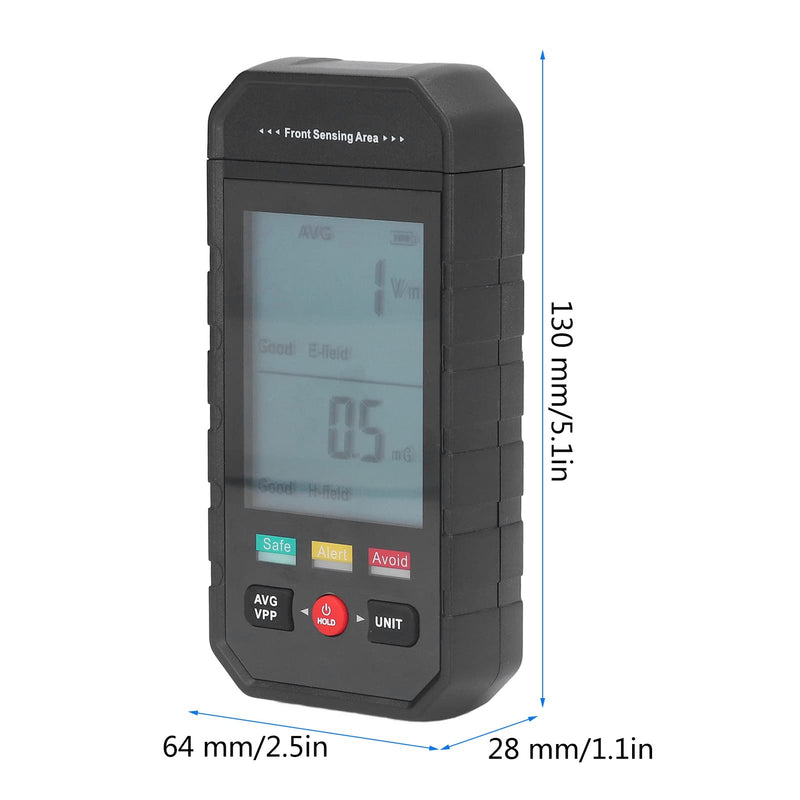 [Australia - AusPower] - EMF Meter, Electromagnetic Field Radiation detector with Digital LCD Backlit Display Automatic Alarm, Handheld EMF Tester for Home Office EMF Inspections 