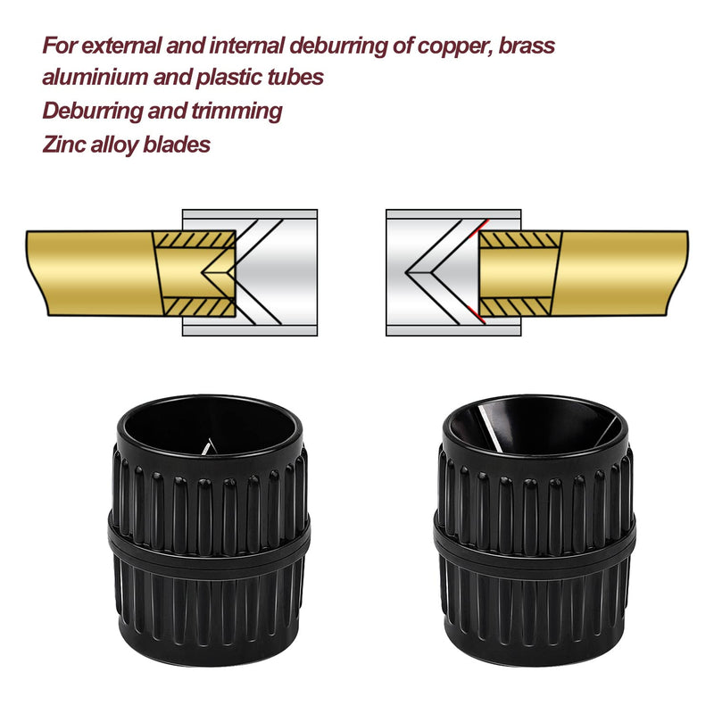 DEANKEJI 1 x PE pipe deburrer, 2-in-1 deburring copper pipe, 0-40 mm | Zinc alloy deburring tool, sharp blade, efficient, versatile, for copper, brass, aluminum and plastic pipes