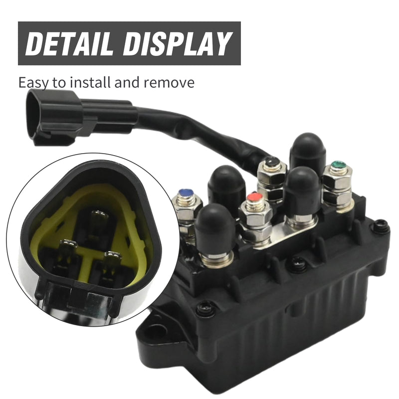 Hoypeyfiy Power Trim and Tilt Relay Assembly, Replacement for Yamaha 25-250HP Outboards 2 & 4 Stroke, 3-Wire Boat Trim Relay with Blue Green Black Wires, Replaces 61A-81950-00-00 61A-81950-01-00