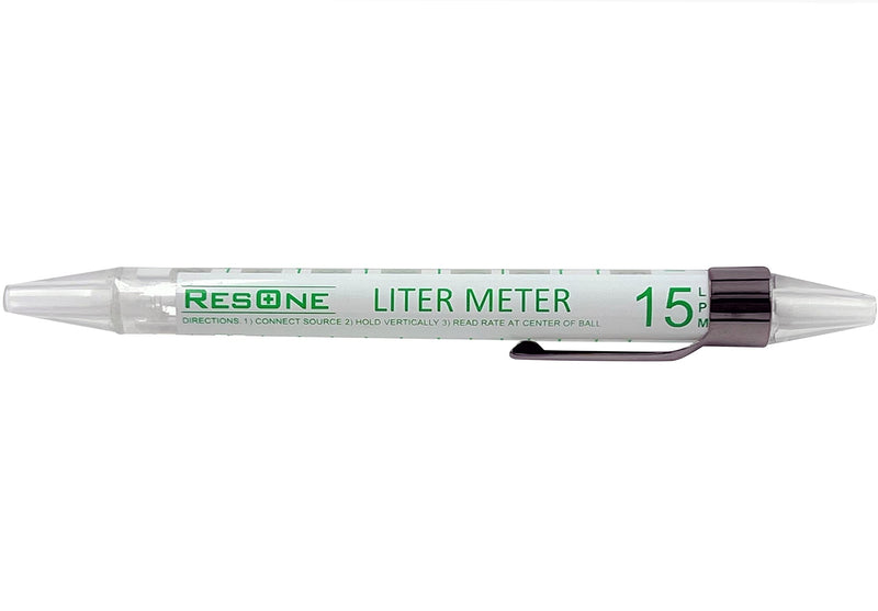ResOne 3pk Liter Meter Pens: Measure Oxygen Flow 0-15 LPM for Pediatric, Standard, High Flow- Compact Oxygen Flow Meter for Quick, Precise Flow Checks