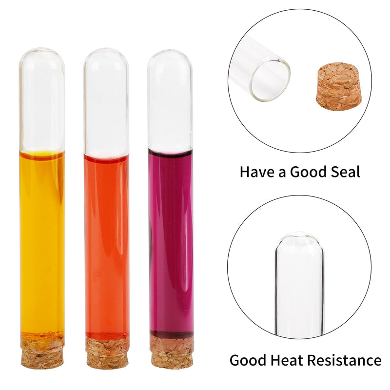 [Australia - AusPower] - DEPEPE 30pcs 13ml Glass Test Tubes with Cork Stoppers, 15×100mm Small Clear Glass Test Tubes for Scientific Experiments, Plant Propagation and Holiday Gifts 30pcs*13ml?15×100mm? 