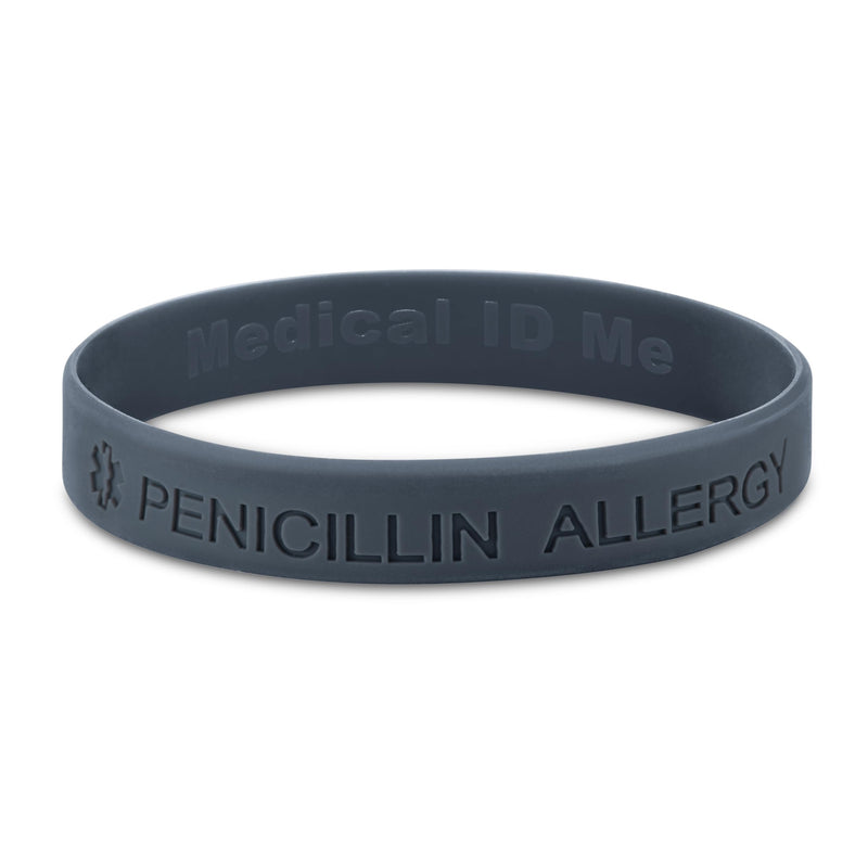 4 x Penicillin Medical Alert Wristbands - 4 Colours Medium 18cm