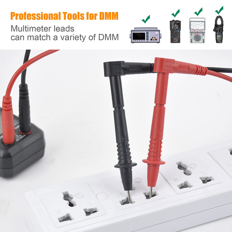 [Australia - AusPower] - Test Leads for Multimeter Test Cable Set MESTEK 21 Pieces Banana Plug Test Probes Crocodile Clips Mini Hook Test Probe Extension Cables Specialty Accessories Kit 