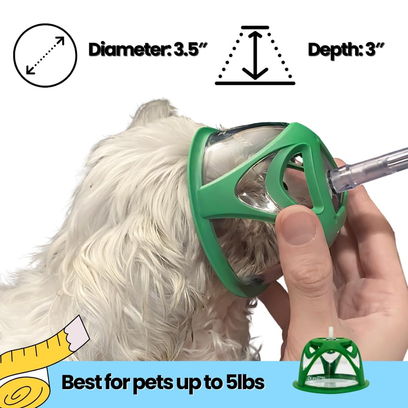 PureVent Pet Oxygen Mask - Dogs, Cats, and Other Pets - with 6 Feet of Oxygen Tubing - Used by Veterinarians… Small - for Cats, Kittens, & Puppies
