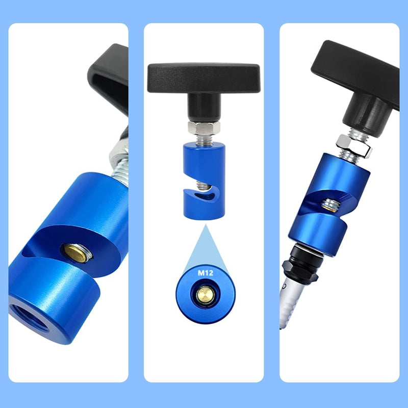 [Australia - AusPower] - ZKTOOL 2 Pieces Lift Support Retaining Clip, Hood Strut Clamp, with Brass Core Protection, Bonnet Stay Clamp and Spark Plug Saddle 2-in-1 Tool, 12mm Spark Plug Spacer Tool, Hood Lift Support Clip 2 Stück 12MM 
