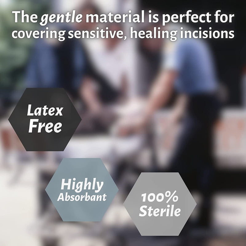 [Australia - AusPower] - Sterile 2'' x 2'' Gauze Pads 12-Ply [Pack of 100] Highly Absorbent 100% Cotton 2x2 Woven Dressing Sponges for First Aid Wound Care - Individually Packed Pouches + 1 Roll of Medical Tape - 2''x2'' 2x2 (100 Pack) 