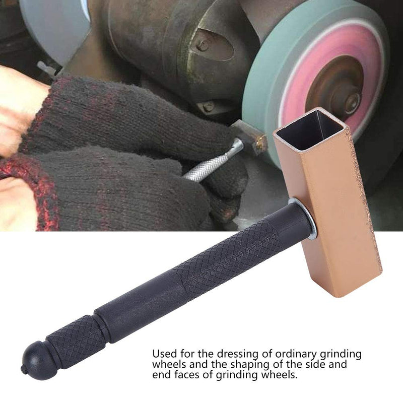 Diamond Dresser 105mm Grinding Stone Dresser Dressing Stone for Grinding Wheels Bench Grinder Tool with Non-Slip Handle (101301 Chest of Drawers with Black Handle, Small) 101301 Chest of Drawers with Black Handle, Small