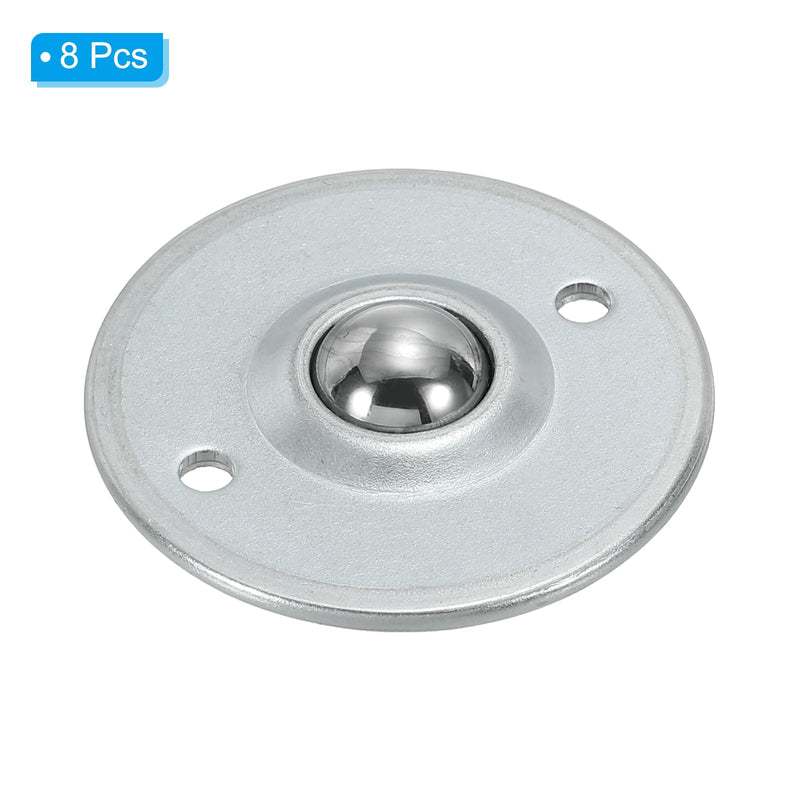 [Australia - AusPower] - PATIKIL Roller Ball Transfer Bearing 1/2", 8 Pack Load 17lbs Disc Flange Mounted Carbon Steel Rotation Caster Unit for Conveyor Roller Stand Transmission 1/2" 