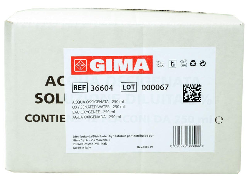 Gima Deburring Countersink, Hydrogen Peroxide, 250 ml, Pack of 12)