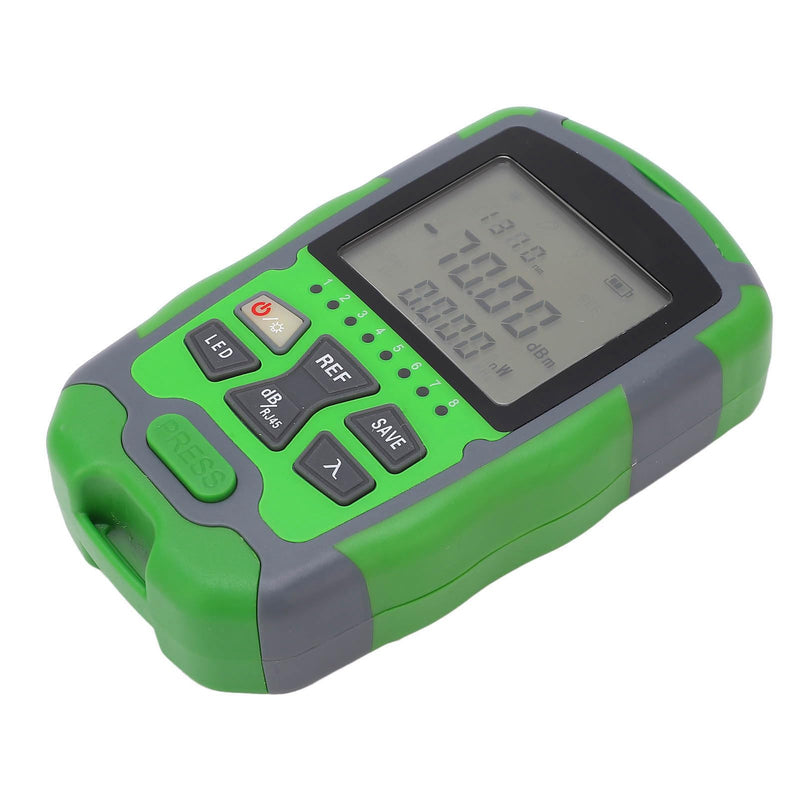 Fiber Optic Power Meter, ‑70~+10DBm 850-1700Nm Digital Display, Portable Fiber Optic Cable Tester Tool with Universal Interface, for Detecting Cable Faults