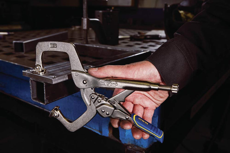 IRWIN VISE-GRIP Welding Pliers, Fast Release, C-Clamp with Swivel Pads, 11-Inch (IRHT82586) 11" Pliers w/ Swivel Pads (New)