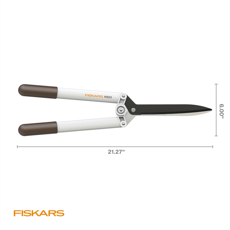 Fiskars Hedge Shears with PowerLever, Lightweight Garden Trimmers, White
