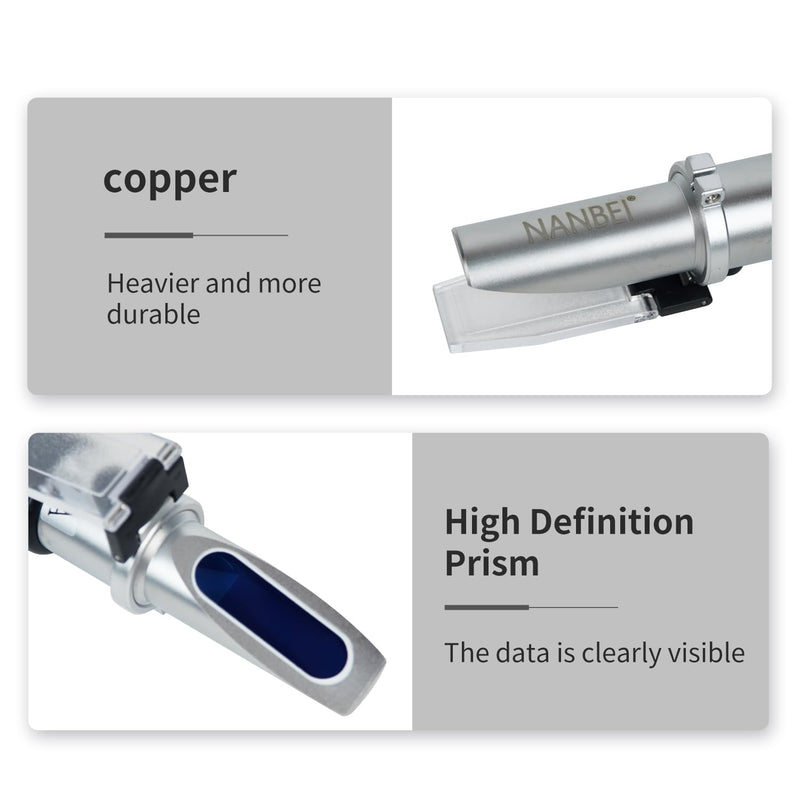 [Australia - AusPower] - Honey Refractometer with ATC, Portable Refractometer for Honey Moisture,Triple Scale (Honey Moisture: 12-27%, Brix: 58-90%, Baume: 38-43°),Ideal for Honey, Molasses,Maple Syrup,Fruit jam 