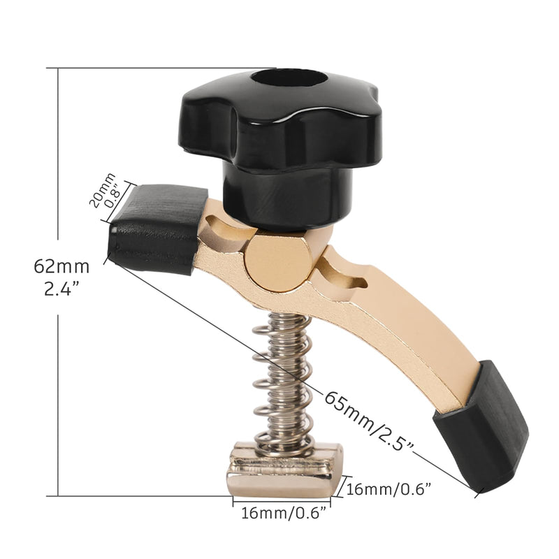 [Australia - AusPower] - LUNYEE 4PCS Mini Hold Down Clamp Kit, CNC Router Clamp for Woodworking and Metalworking, Compatible with 3018 CNC Router Machine, 3018 Pro Max/ 3018-Pro Ultra, 2.5’’Lx 0.8’’Wx 2.4’’H 