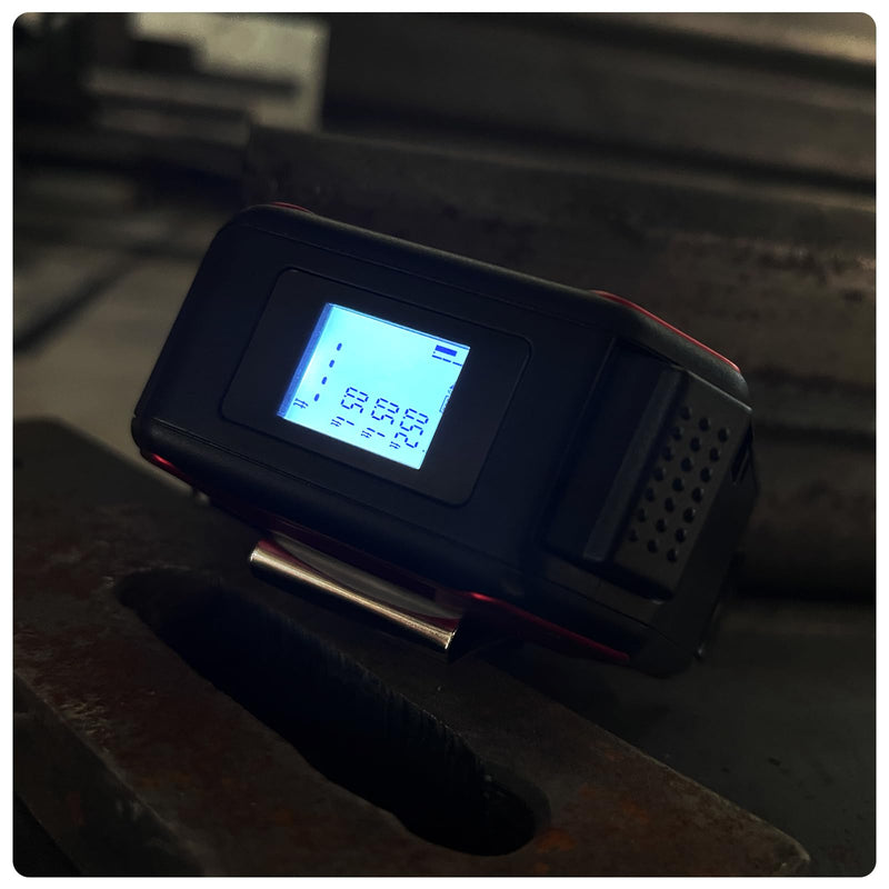 2 in 1 Laser Tape Measure with Level | 131ft/40M Laser Distance Meter Display On Backlit LCD Screen with 16ft/5m AutoLock Measuring Tape | Ft/Inch/Fractions/M/mm (Red 2in1 Laser)